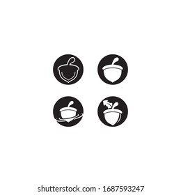 Acorn logo template vector icon design