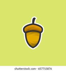 Acorn logo. Vector illustration isolated sign symbol