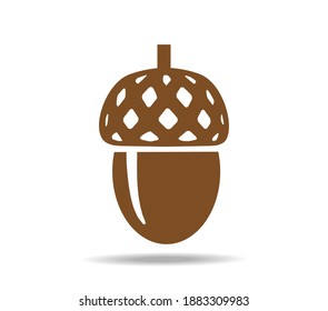 Acorn. Minimalist drawing of an acorn