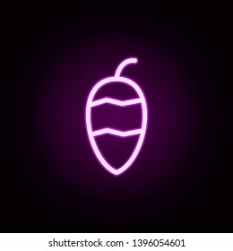 acorn neon icon. Elements of autumn set. Simple icon for websites, web design, mobile app, info graphics