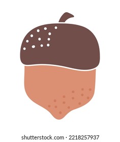 acorn nut icon isolated flat