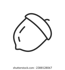 Acorn Nut, linear icon. Line with editable stroke