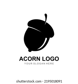 acorn nut logo vector template