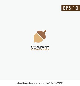 Acorn Nut Modern Logo Design Vector Template