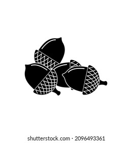 acorn nuts icon, acorn nuts vector sign symbol