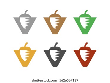 Acorn nuts logo icon design template elements