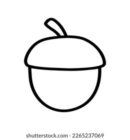vectores de icono de roble de bellota aislados en el fondo