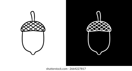 Vetor de logotipo de ícone do Acorn Oak