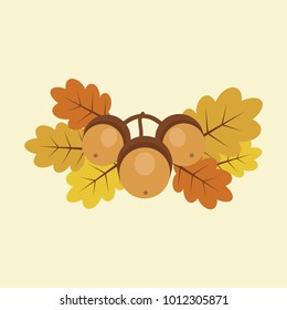 Acorn and Oak Leaf