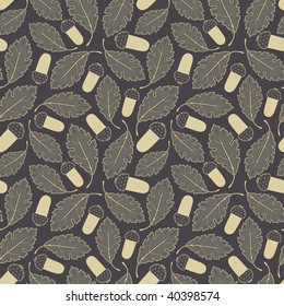 acorn and oak leaves in pattern
