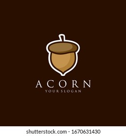 Acorn, Oak Logo Design Vector Image Stock