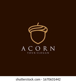 Acorn, Oak Logo Design Vector Image Stock