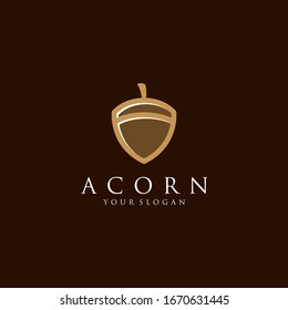 Acorn, Oak Logo Design Vector Image Stock