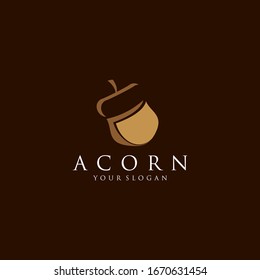 Acorn, Oak Logo Design Vector Image Stock