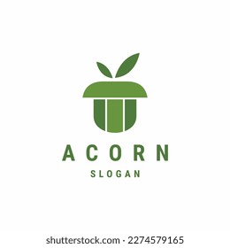 Acorn, Oak Logo Design Vector Template Icon .
