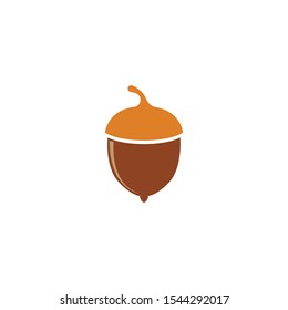 Acorn oak logo illustration vector