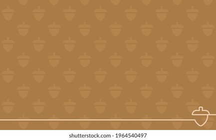 Acorn or oak nut background vector illustration design