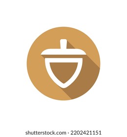 Acorn or oak nut logo icon design template elements - Vector