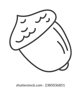 Acorn Oaknut Icon Vector Illustration