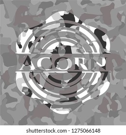 Acorn on grey camo pattern