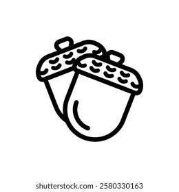 Acorn Outline Icon. Acorn Icon