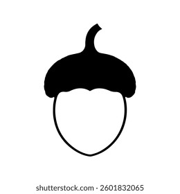 Acorn outline icon silhouette vector flat illustration design.