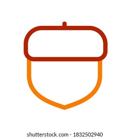 Ilustración vectorial de contorno de maíz. Icono de concepto de temporada de otoño aislado en fondo blanco
