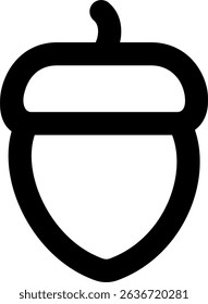 Acorn outlined icon design style