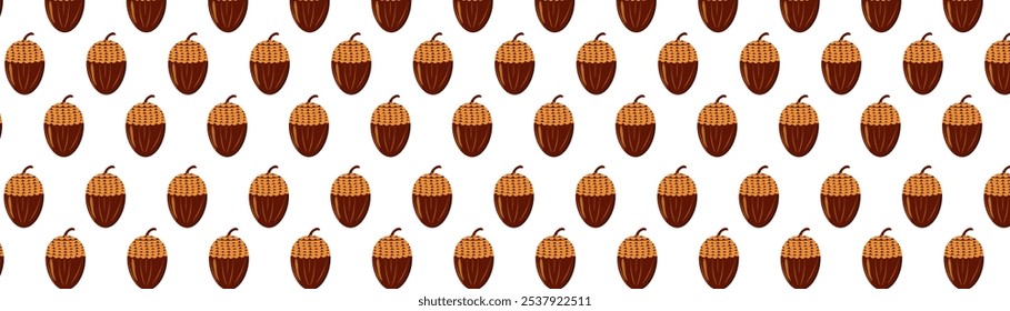 acorn pattern on transparent background, 