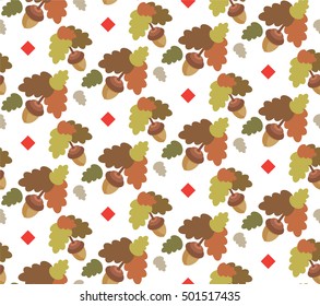 Acorn pattern. Vector illustration