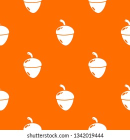 Acorn pattern vector orange for any web design best