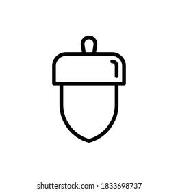 Acorn, Peanut Icon Logo Illustration Vector Isolated. Thanksgiving Icon-Set. Suitable for Web Design, Logo, App, and UI. Editable Stroke and Pixel Perfect. EPS 10.