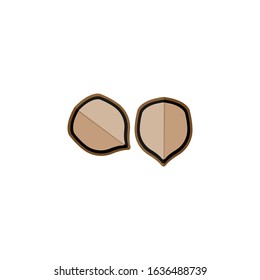 acorn pieces simple illustration clip art vector