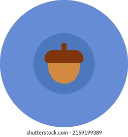 Acorn plant, illustration, vector on a white background.