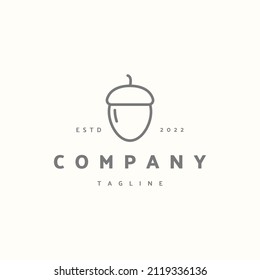 Acorn premium icon sign symbol. Hipster vintage logo design vector illustration