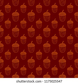 Acorn Seamless Pattern