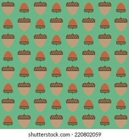 Acorn seamless pattern.