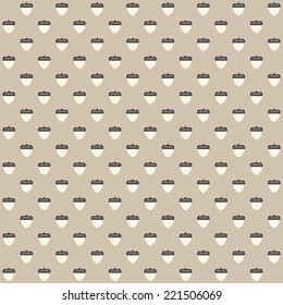 Acorn seamless pattern.