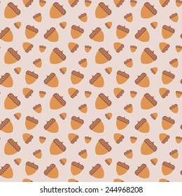 Acorn seamless pattern.