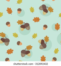Acorn seamless pattern