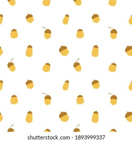 Acorn seamless pattern. Vector illustration. Autumn surface decoration. Surface design for gift paper, wallpaper, web page background, greeting cards, textile.