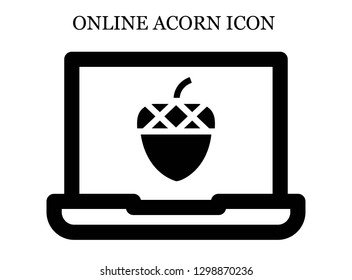 Acorn search icon. Editable Acorn search icon for web or mobile.