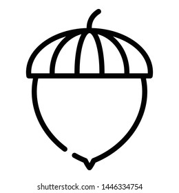 Acorn seed icon. Outline acorn seed vector icon for web design isolated on white background