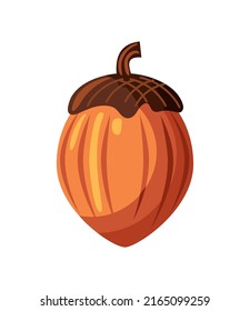acorn seed isolated icon flat
