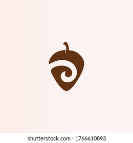 Acorn simple logo creative illustration vector icon template
