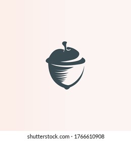 Acorn simple logo creative illustration vector icon template