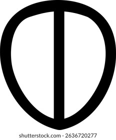 Acorn Slice outlined icon design style