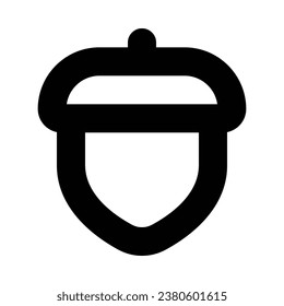 acorn symbol line vector icon
