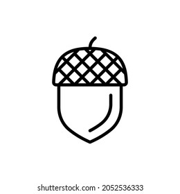 Acorn thin line icon. Modern vector illustration.