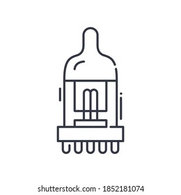 Acorn tube icon, linear isolated illustration, thin line vector, web design sign, outline concept symbol with editable stroke on white background.